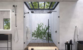 Brushed Bronze Zero Shower Screen Hinge Set,